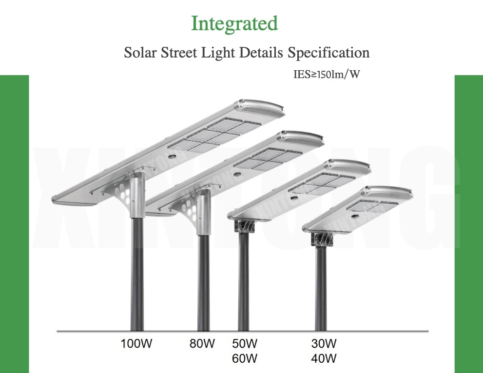 CE Q235B IP65 50W 60W 80W Easy Install Waterproof Aluminium Outdoor Power All in One Portable Road LED Soalr Street Lamp