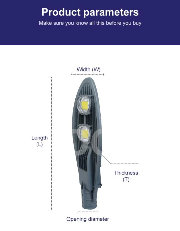 IP65 120W Classical Cobra Head COB SMD Malaysia for Africa LED Street Light